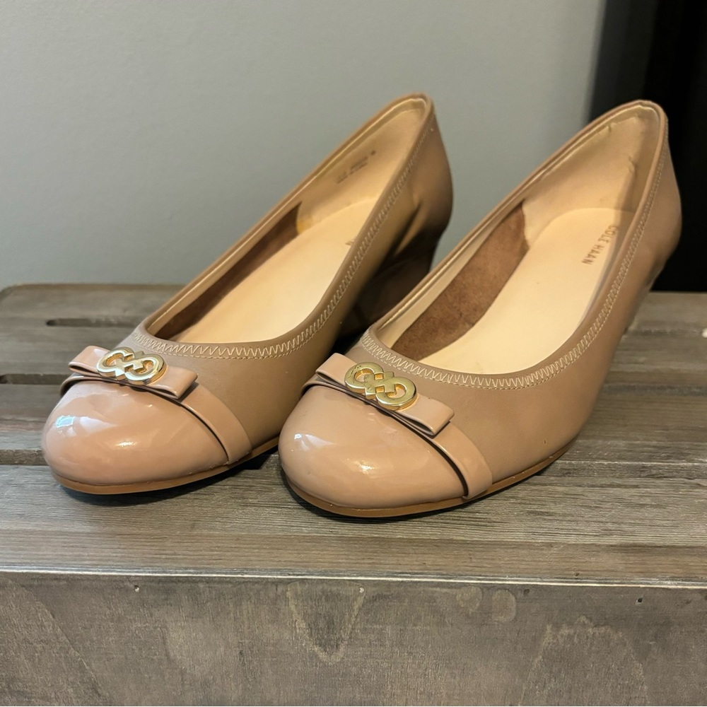 ⭐️SALE⭐️Cole Haan nude slip on wedge